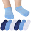 Jormatt 6 Pairs Toddler Little Girls Boys No Show Socks Thin Cotton Soft Anti Slip Low Cut Socks Breathable With Grips, Xs
