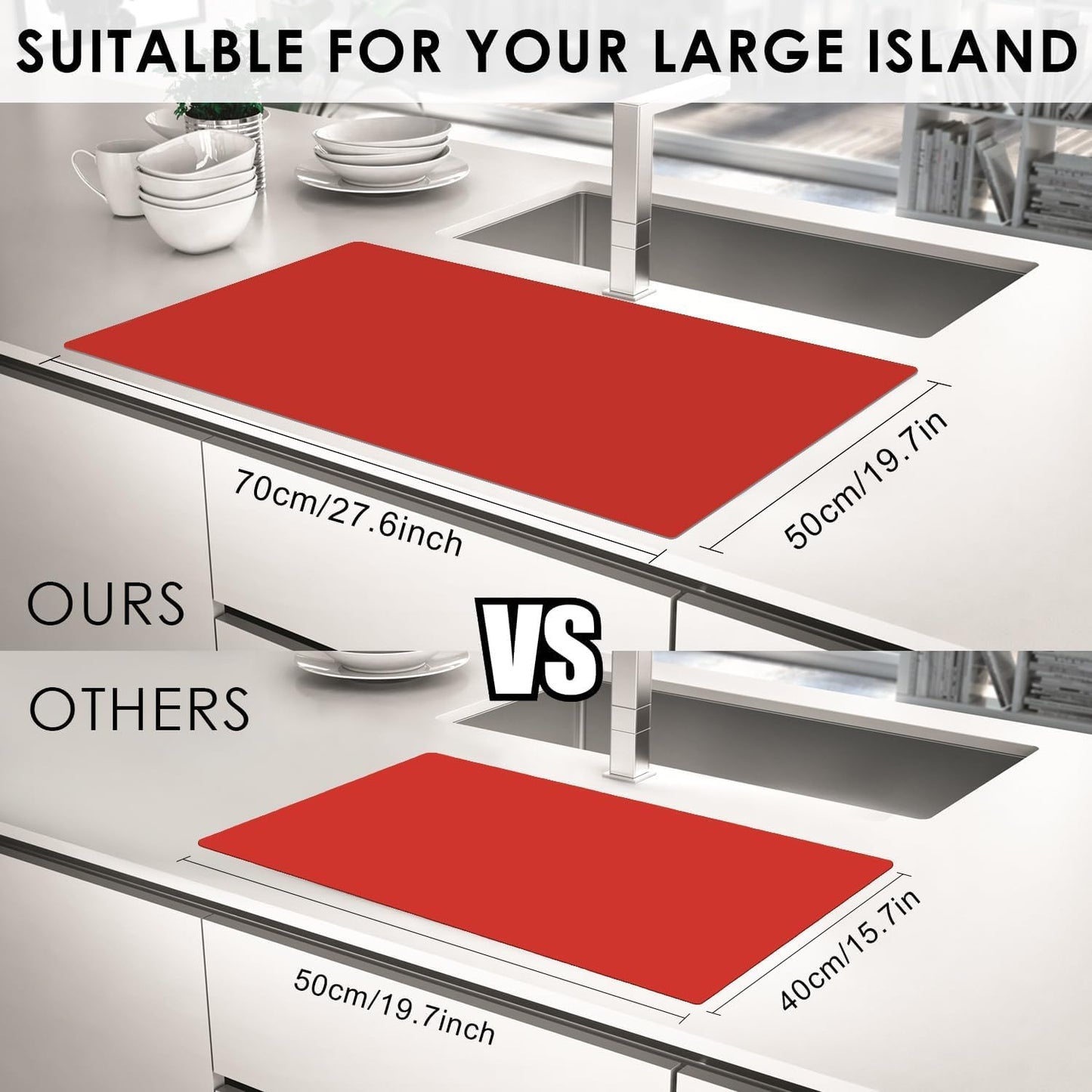 Extra Large Silicone Mats For Kitchen Counter, Food Grade Silicone Placemats For Kids, Nonstick Silicone Mat For Baking Crafts,