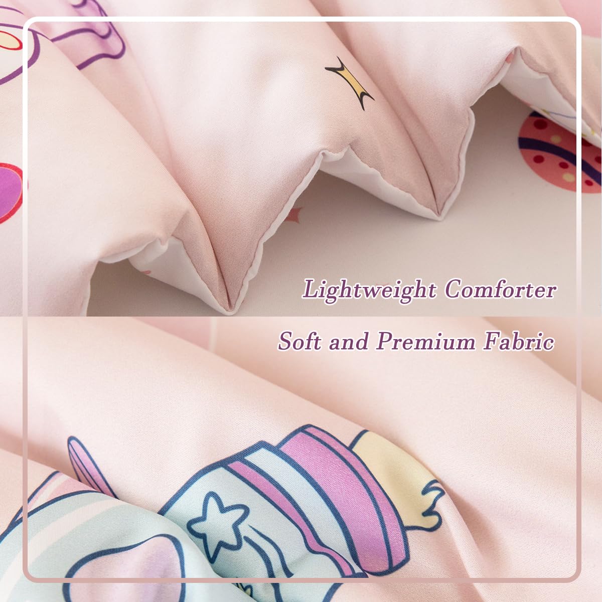 Perfemet 4 Piece Toddler Girl Bedding Set Space Theme Pink Toddler Bed Set With Sheets Soft Reversible Astronaut Planets Toddler