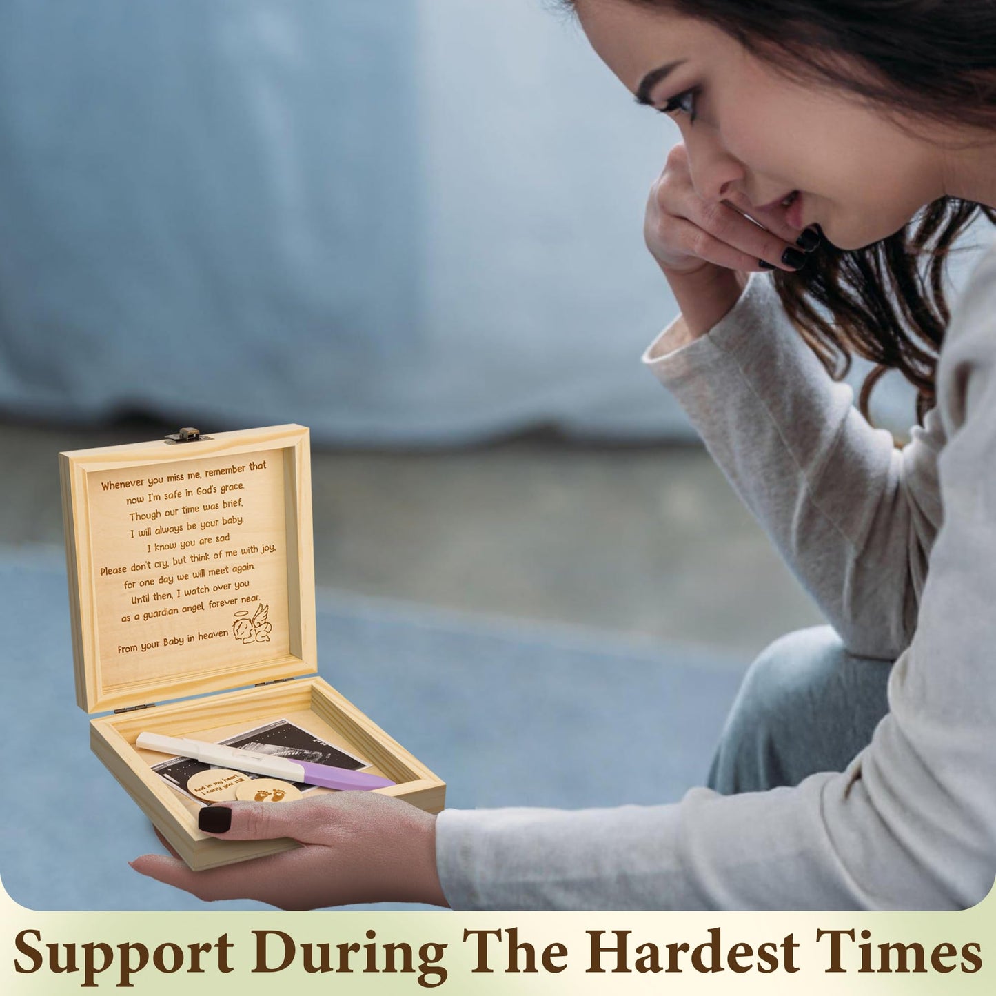 Woodamore Miscarriage Gifts For Mothers - Miscarriage Memorial Box, Infant Loss Memorial Gifts, Loss Of Baby Sympathy Gifts, Ang