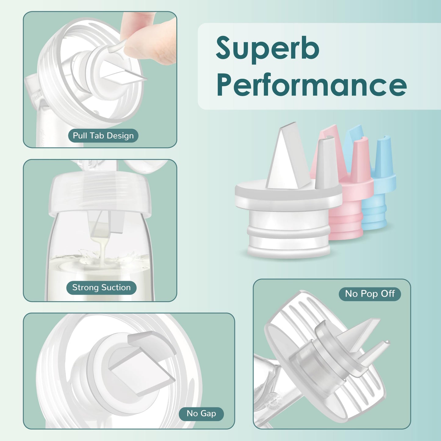 Maymom Duckbil Valve With Pull Tab Compatible With Medela/Spectra/Avent Scf332/334/394/391/430/330/Motif Luna Pumps; Replacement