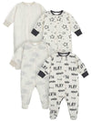 Onesies Brand Unisex Baby 4-Pack 'N Play And Toddler Sleepers, Grey Neutral, 0-3 Months Us