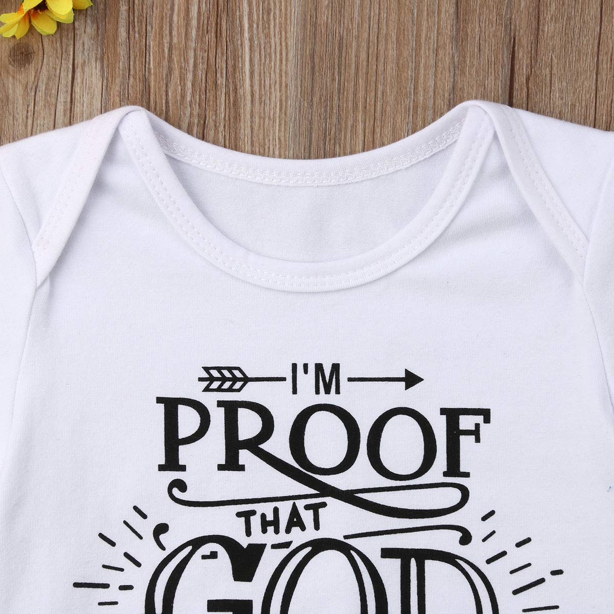 Newborn Baby Got My Mind On My Mommy Paws Funny Bodysuits Rompers Outfits Grey White 0-18M (R-I 'M Proot That God Answers Player