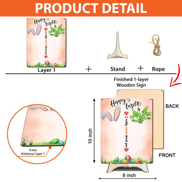 Diy Baby'S First Easter Footprint Sign, Baby First Easter Gifts For Babies Toddler, Baby Easter Crafts, Project Memory Keepsake