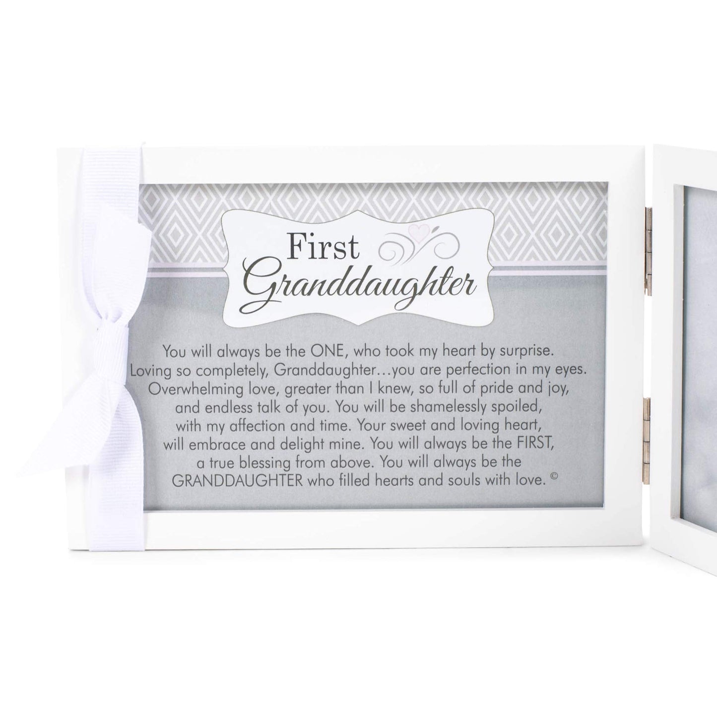 The Grandparent Gift Company- 4 X 6 Double Hinged Table Or Shelf Frame-First Granddaughter - Baby Reveal Or Baby Shower