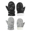 Fynnsure Toddler Mittnes Lined Fleece Snow Gloves For Boys Girls Winter Kids Gloves Baby Mittens Black & Gray 1-2 Years