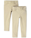 The Children'S Place Baby Girls And Toddler Ponte Pull On Jeggings Jeans, Sandy 2 Pack, 5T Us