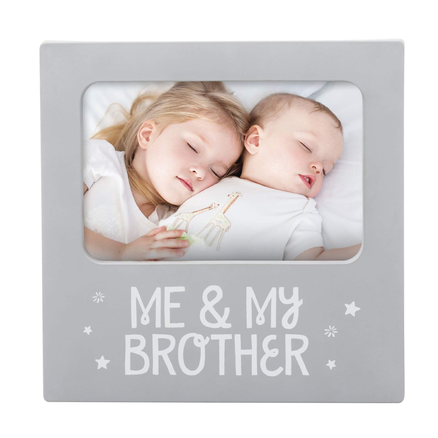 Tiny Ideas Me & My Brother Picture Frame, Nursery Dcor, Gender-Neutral Baby Frame, Perfect Siblings Gift, Baby Keepsake Photo Fr