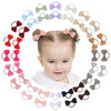 40Pcs 2 Inches Baby Girls Hair Bows Ties Mini Boutique Elastic Hair Rubber Ribbon Hair Band Accessories For Kids Toddlers Infant