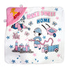 NAMAN Cartton Embroidered Newborn Hooded Blanket Cum Wrapper for Baby boy and Baby GirlPink_sweethome