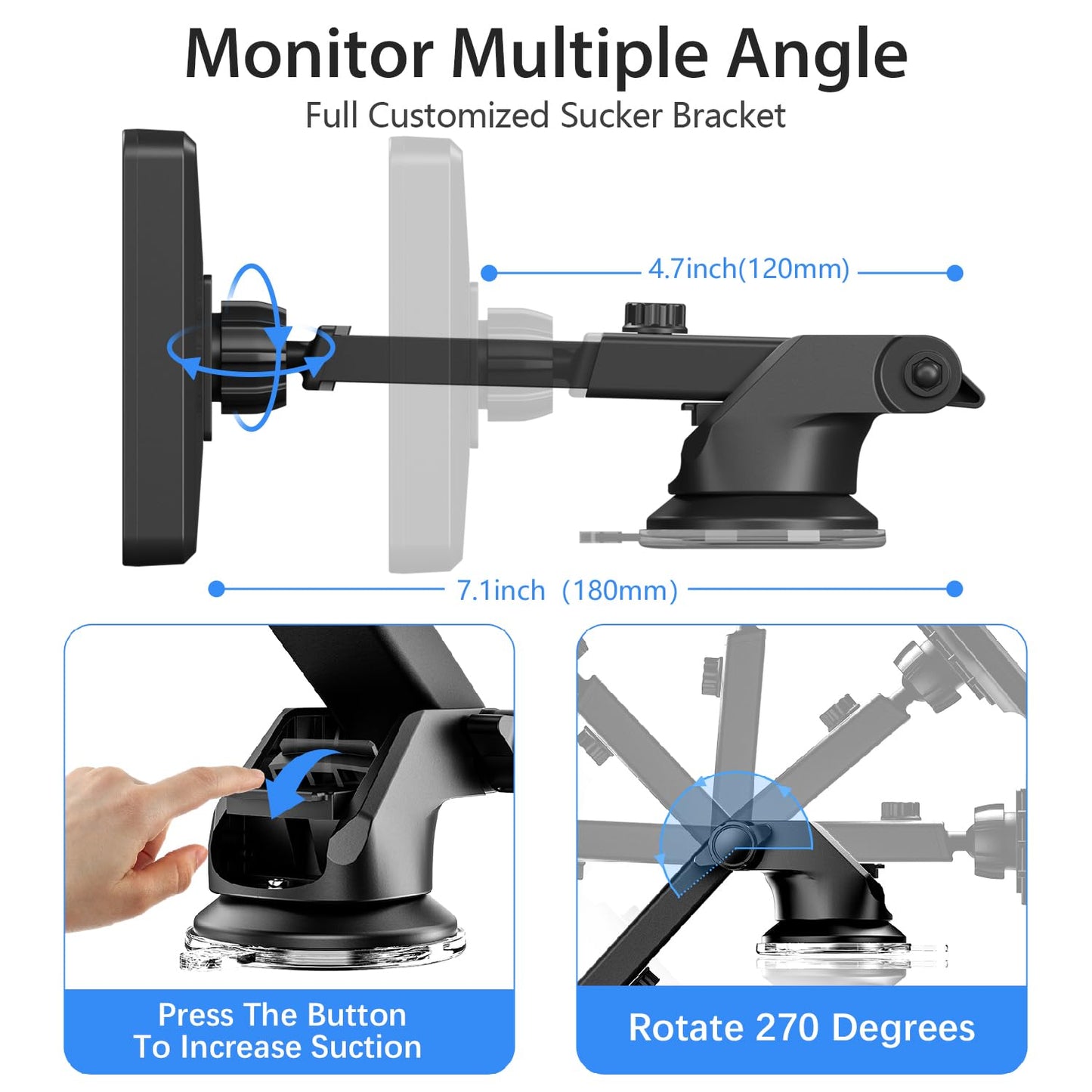 Itomoro Baby Car Camera, 7'' Hd 1080P Car Camera For Baby Display, Infrared Night Vision Function Car Baby Camera With 150 Wide