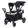 Baby Trend Expedition 2-In-1 Collapsible Stroller Wagon Plus With Canopy, Storage Basket, 2 Storage Trays, And 6 Bottle Holders,