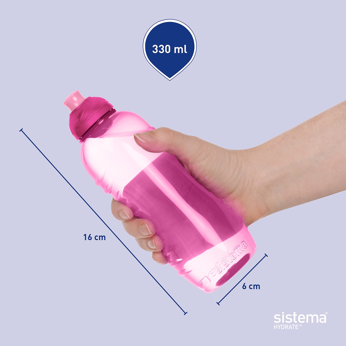 Sistema Twist 'N' Sip Collection Water Bottle, 330 Ml, Assorted Color