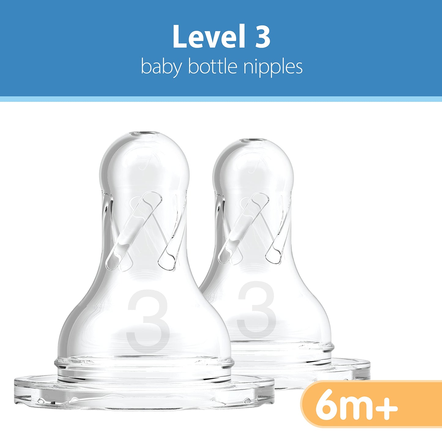 Dr. Brown'S Original Nipple, Level 3 (6M+), 2 Count