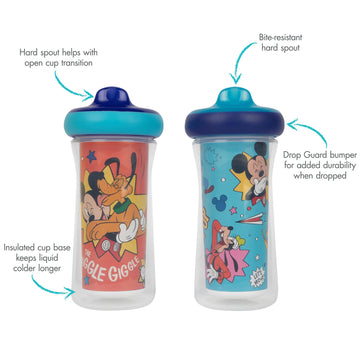 The First Years Disney Mickey Mouse Kids Insulated Sippy Cups - Dishwasher Safe Spill Proof Toddler Cups - Ages 12 Months And Up