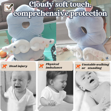 Baby Head Protector, Adjustable Baby Head Protection Backpack With Baby Knee Pads For Crawling, Soft, Breathable And Wearing Saf