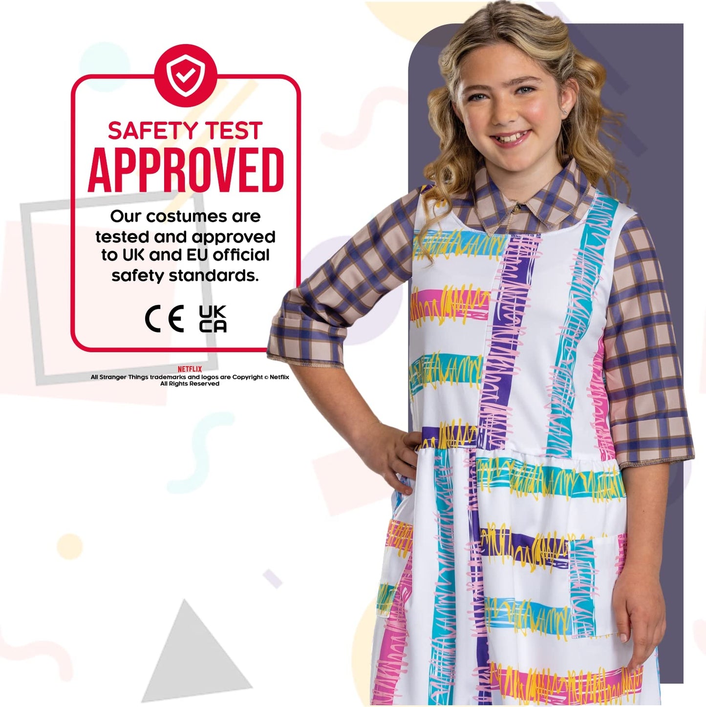 Eleven Costume For Kids, Official Stranger Things Costume Dress, Child Size Large (10-12)