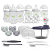 Anti Colic Baby Bottle Starter Set - 22 Pieces, Medium & Slow Flow Nipples, Infant Pacifiers, Formula Dispensers & More - Baby B
