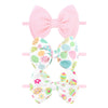 Yanjie Easter Hairbands Baby Girl Headbands Pink Baby Headband Cheer Bows Egg Carrots Print Nylon Hairbands Bows Infant Easter H