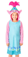 Intimo Dreamworks Trolls Movie Girls' Poppy Character Hooded Costume Nightgown Sleep Shirt (7/8) Multicolored