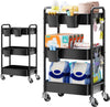 Aofure Baby Diaper Caddy Organizer and Storage, 3 Tier Rolling Cart with Wheels for Newborn Nursery Essentials, Baby Organizers