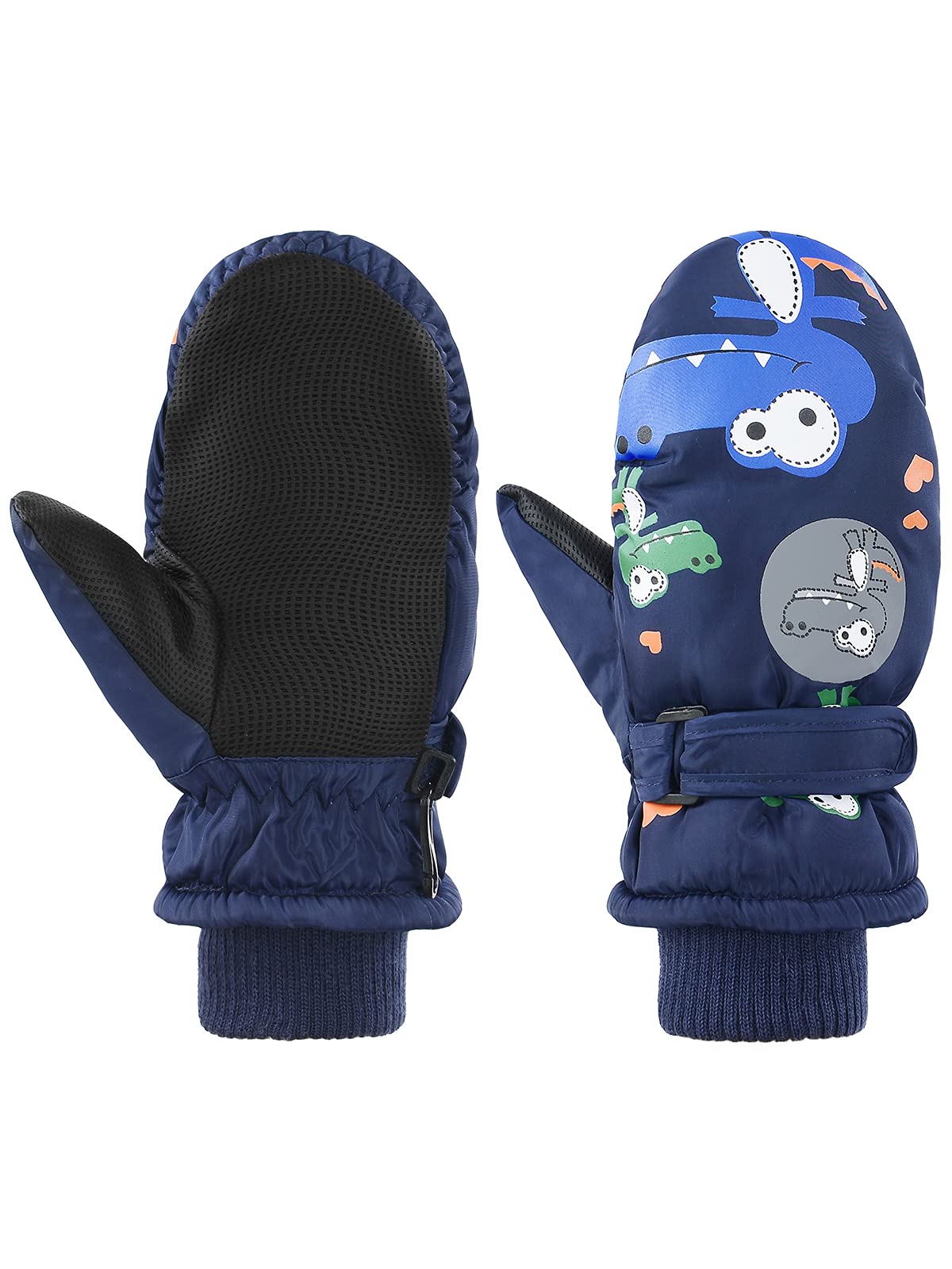 Century Star Winter Lined Fleece Toddler Mittens Waterproof Snow Mittens For Toddler Girls Boys Kids Snow Gloves Ski Alligator N