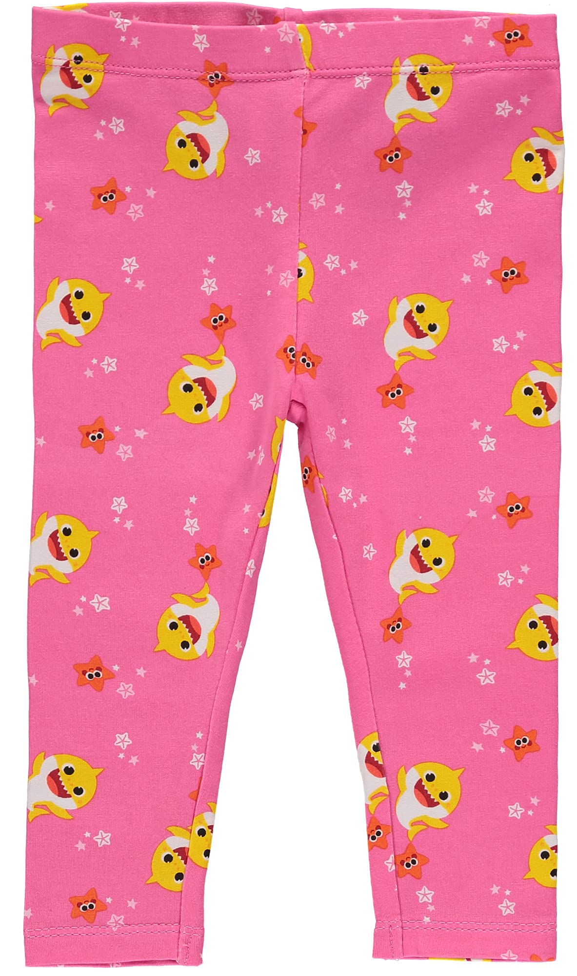 Baby Shark Girls' Creeper Bodysuit With Pull On Pants And Matching Headband 3 Piece Set (Pink/Rose, 3-6 Months)