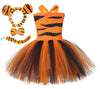 Tutu Dreams Tiger Costume For Kids Girls Jungle Safari Halloween Animal Dress Up Birthday Party Dress Up Outfits Gifts (Tiger, 1