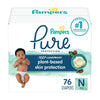 Pampers Baby Diapers - Pure Protection - Size 0, 76 Count, Hypoallergenic Premium Disposable Newborn Diaper