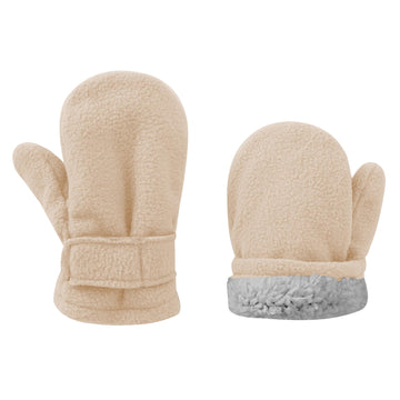 Uttpll Toddler Mittens Unisex Sherpa Lined Fleece Gloves Winter Warm Easy-On Kids Winter Outdoor Mittens For Baby Boys Girls Bei