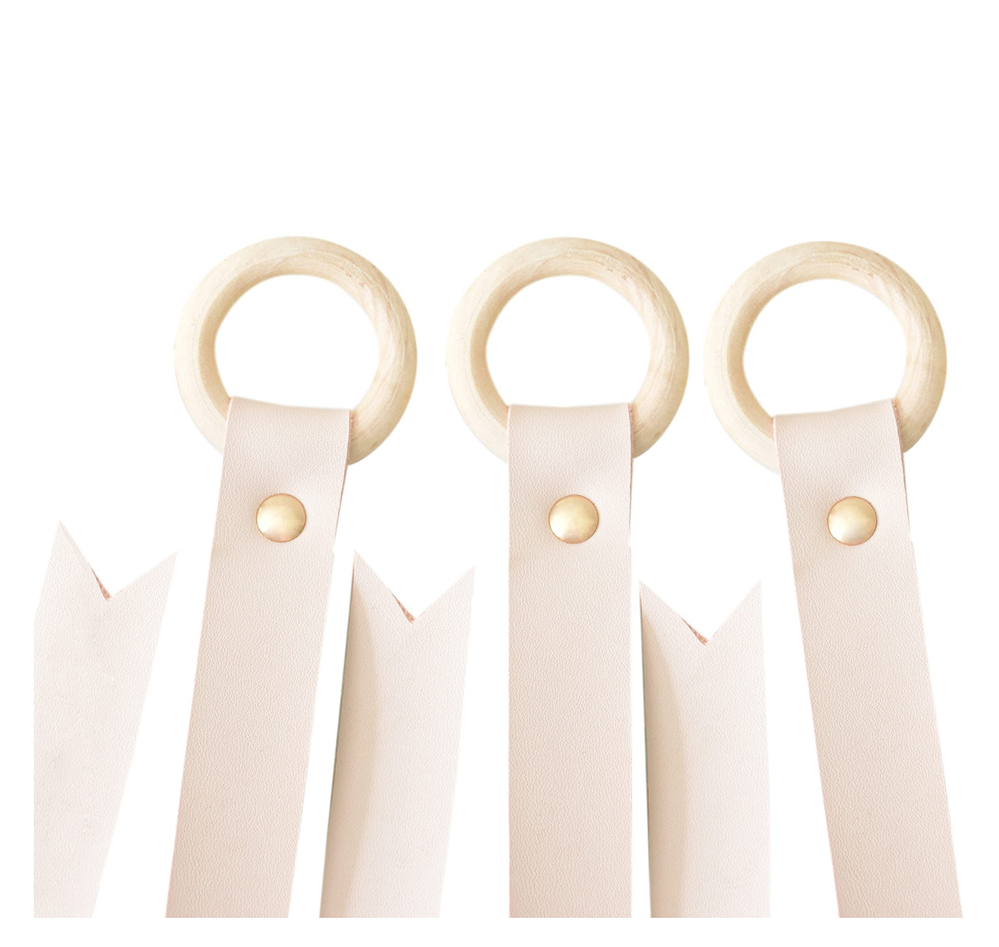 California Tot Faux Leather Bow Clip Organizers (Pale Pink Set of 3)