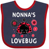 Inktastic Valentine 'S Day Nonna 'S Lovebug Baby Bib Navy And Red 39512