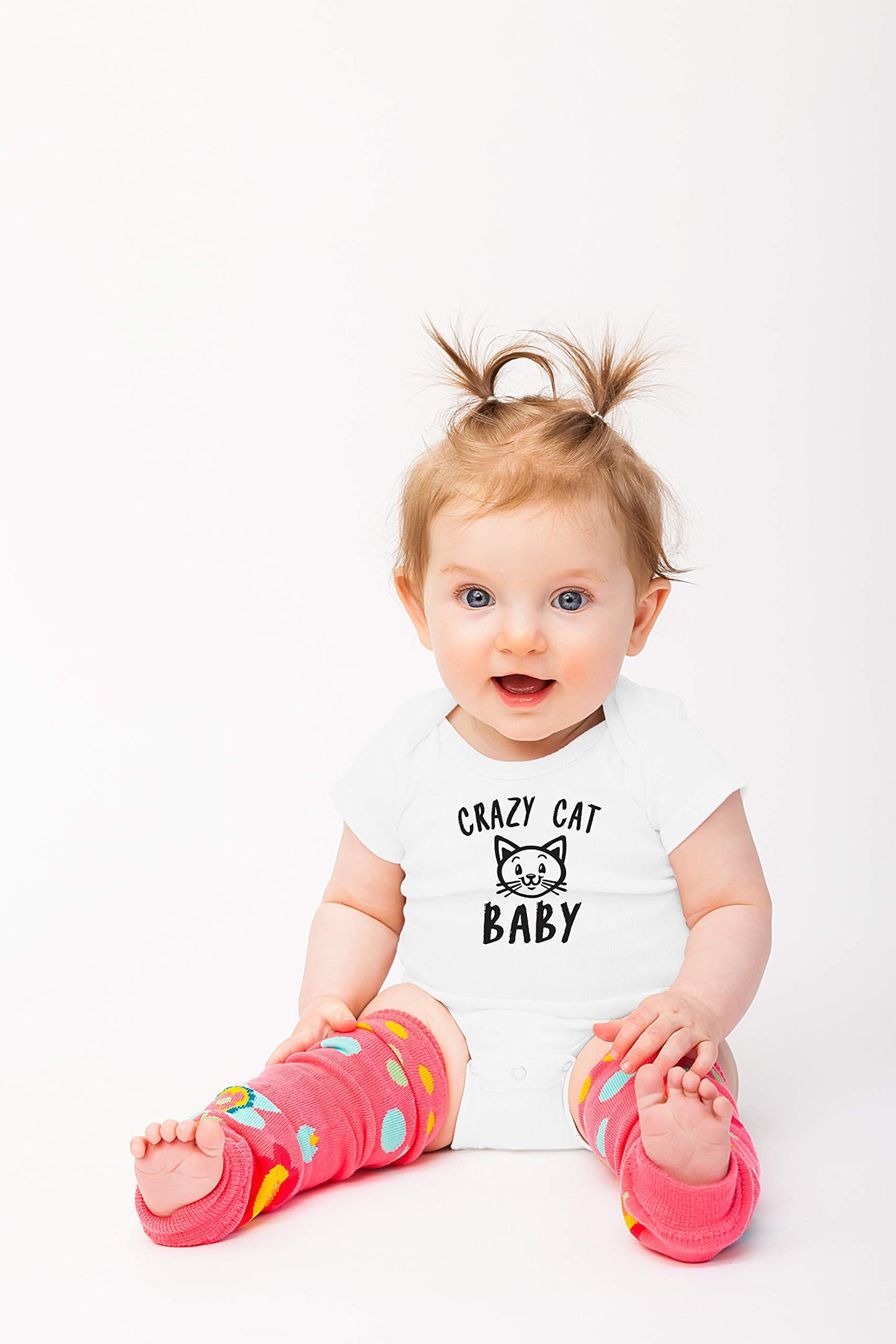 Cute Kitten Crazy Cat Baby - Funny Baby Essentials Bodysuit- Newborn Girl Clothes Boy Outfits (12 Months, White)