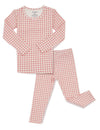 Avauma Baby Boys Girls Pajama Set 6M-7T Kids Cute Toddler Snug Fit Pattern Design Pjs Cotton Sleepwear (Check.Pink.Xl)
