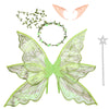 Fairy Wings For Adults Dress Up Sparkling Sheer Butterfly Halloween Costume Angel Wings For Women Girls,Green