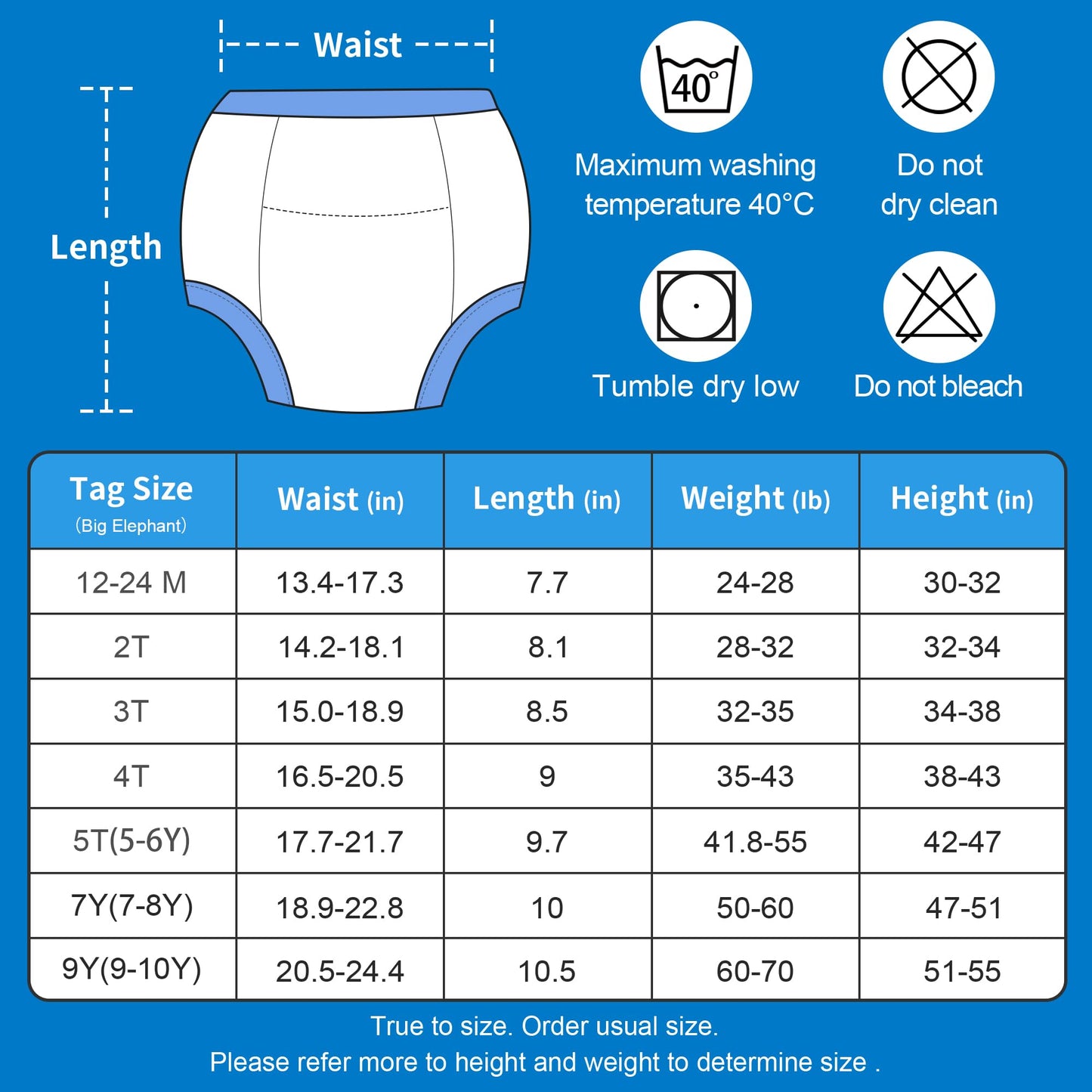 Big Elephant 10 Pack Toddler Potty Training Pants, Absorbent Underwear For Baby Boys, 7-8Y