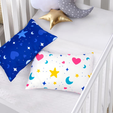 Uomny Toddler Pillowcases For Girls 13X18 12X16 14X19 Star Baby Pillow Case 2 Pack Small Pillow Covers For Travel Pillow Blue Wh