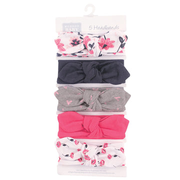 Hudson Baby Unisex Cotton And Synthetic Headbands, Botanical, 0-24 Months