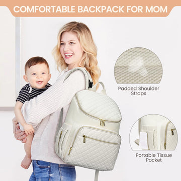 Lovevook Diaper Bag Backpack Large Capacity Baby Bag With Portable Changing Pad, Lightweight Waterproof Multifunction Baby Trave