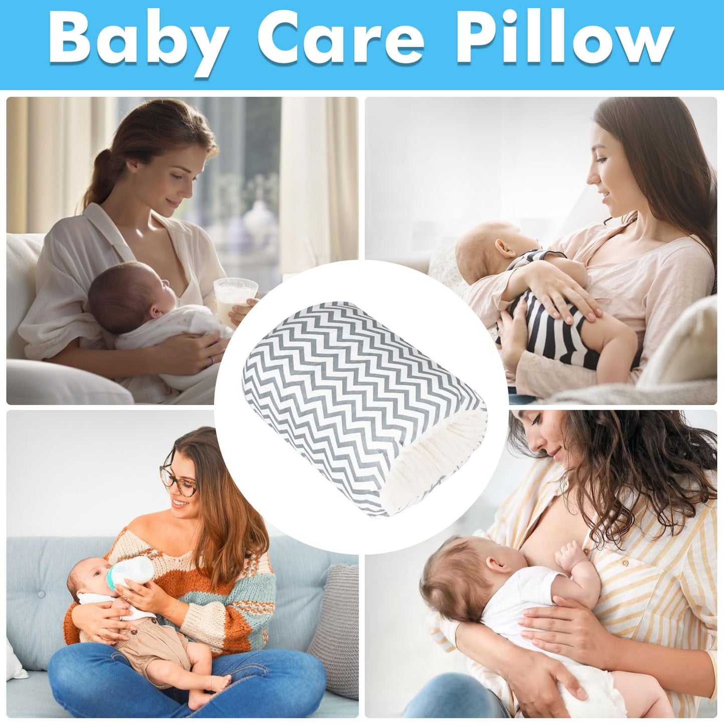 Povkufii Baby Nursing Arm Breastfeeding Pillow Adjustable Nursing Pillow Soft Nursing Arm Pillow Baby Feeding Pillow(Black Corru