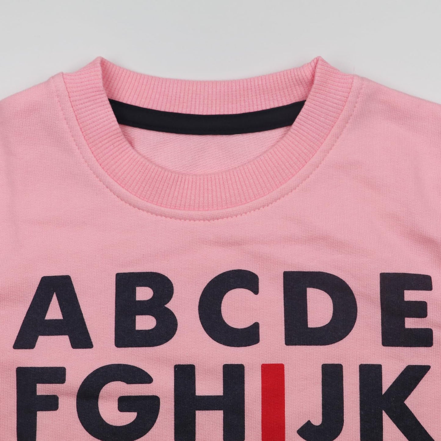 Mujoqe Abc I Love U Baby Girls Sweatshirt Toddler Valentines Day Outfit Kids Heart Print Long Sleeve Shirts Tops 4T