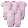 Gerber Baby 5-Pack Solid Onesies Bodysuits, Pink, 12 Months