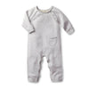 Hope & Henry Baby Raglan Sweater Romper Light Heather Grey
