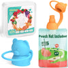 Giichen Soft Sip Food Pouch Topper - Food Grade Silicone Pouch Tops For Baby Prevent Spills, Led Weaning, Self Feeding, Protects