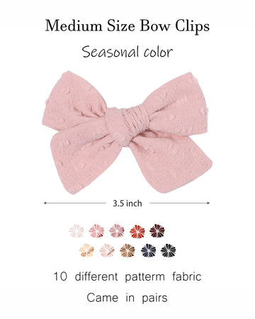 Jollybows 20 Peices Hair Bows For Girls Baby Pigtail Fully Lined Clips Toddler Alligator Kids Teens Barrettes Accessories