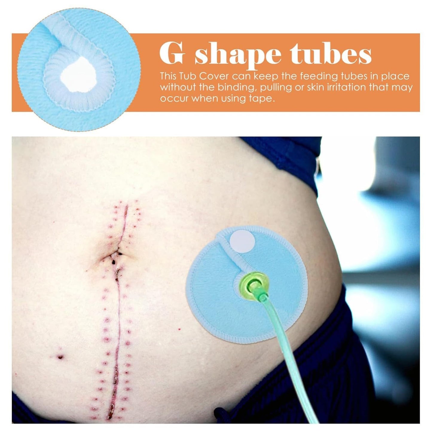 28 Packs Feeding Tube Pads G Tube Covers Gtube Pads Button Pads Holder, Peritoneal Abdominal Dialysis Peg Tube Supplies Feeding