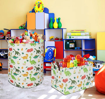 Hkec 19.7' Dinosaur Laundry Basket,Dirty Clothes Laundry Hamper,Waterproof Foldable Toys Storage Bin,Room Decor, Gift Baskets,