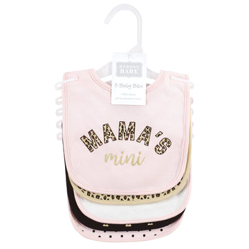 Hudson Baby Unisex Baby Cotton Bibs, Mamas Mini, One Size