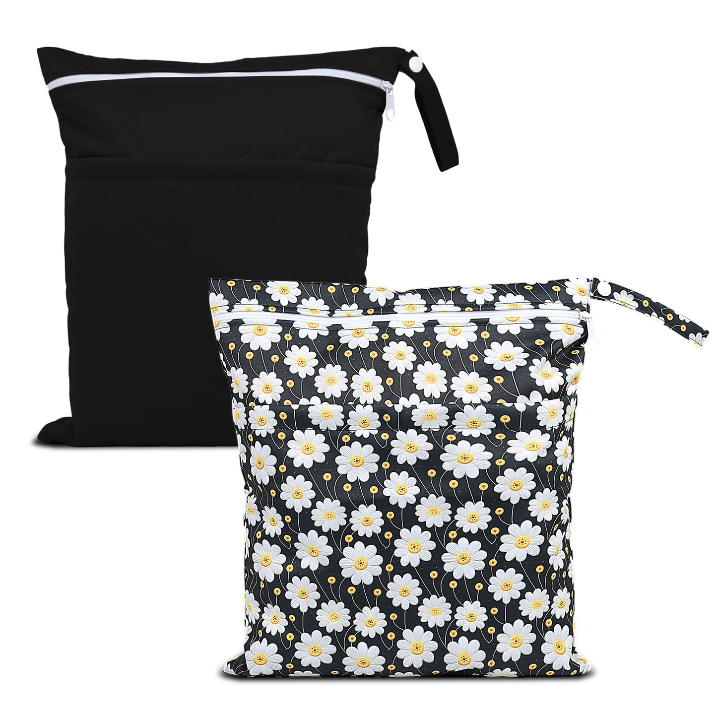 eaxin Wet Dry Bags 2 Pack,Waterproof Reusable Travel Bags for Swimsuits,Baby Cloth Diapers,Beach,Pool,Gym Bag & Wet Clothes with