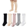 American Trends Newborn Socks Infant Knee High Baby Socks Girls Ruffled Long Tube Socks For Toddler Multicolor 0-6 Month